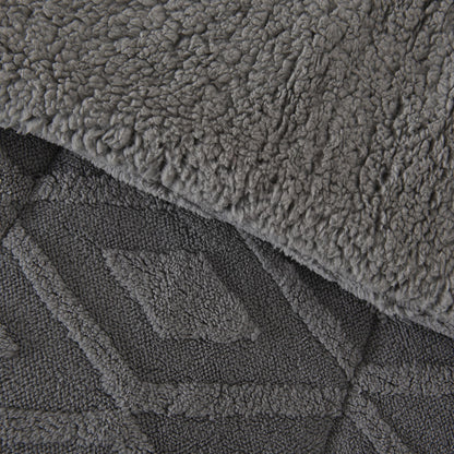 Plumón Sherpa Jacquard Rombo Gris