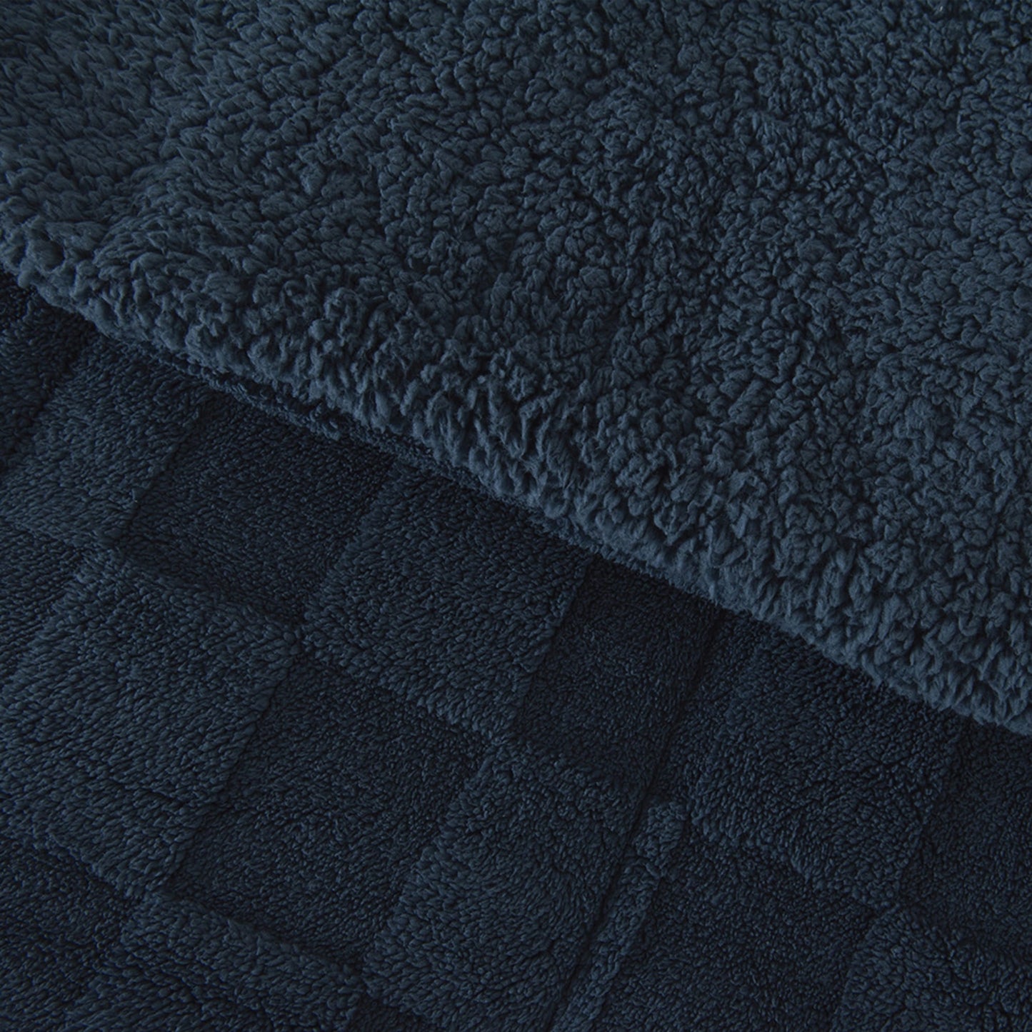 Plumón Sherpa Jacquard Cuadrado Azul
