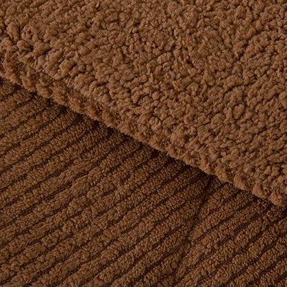 Plumón Sherpa Jacquard Chevron Café