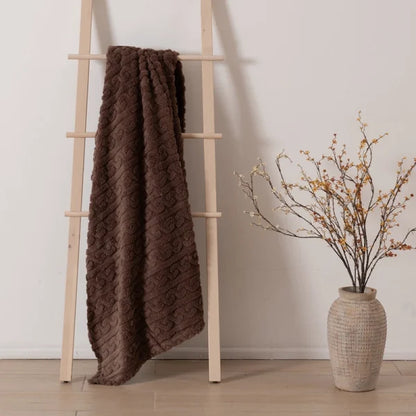 Manta Patagonia Jacquard Sherpa 127x152cm Café