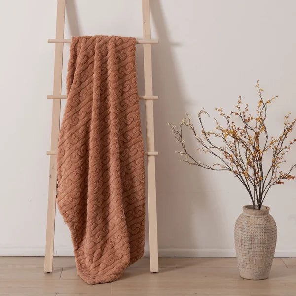 Manta Patagonia Jacquard Sherpa 127x152cm Beige