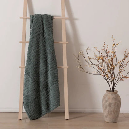 Manta Patagonia Jacquard Sherpa 127x152cm Verde