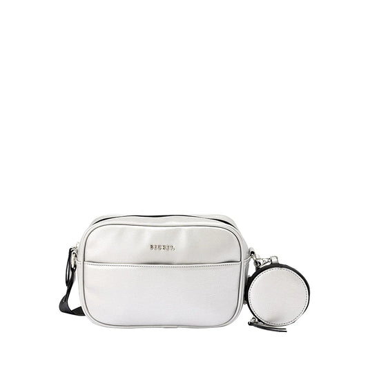 Bolso Bandolero Para Mujer Praga Plateada