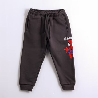 Pantalón De Buzo Niño Spidey Gris