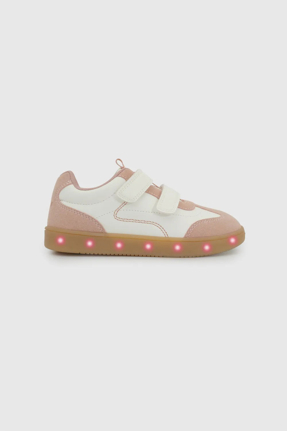 Zapatilla Niña Con Luces Rosada Claro