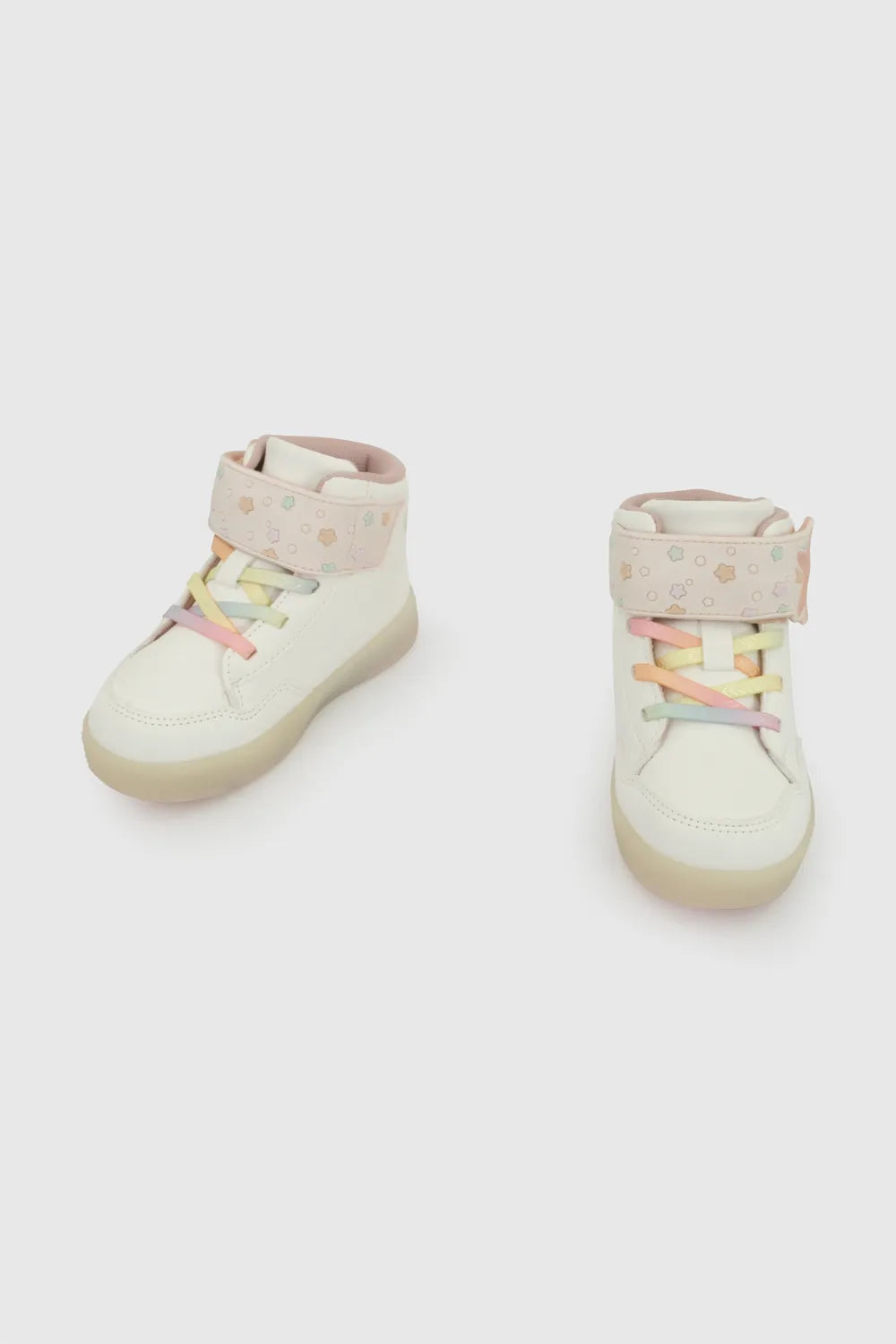 Zapatilla Niña luces Blanca Multicolor