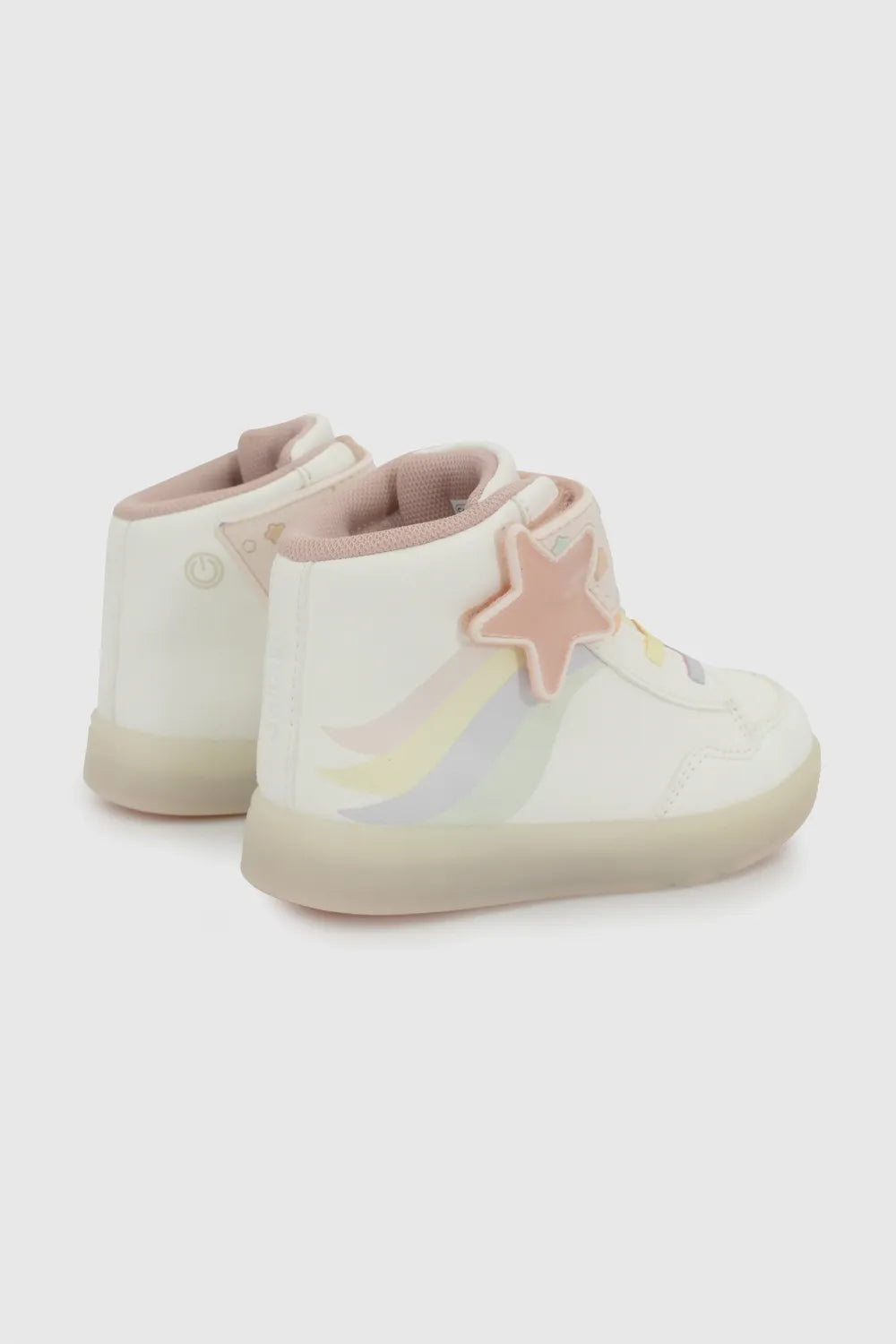 Zapatilla Niña luces Blanca Multicolor