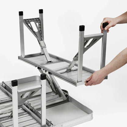 Mesa De Aluminio Plegable Dyne 4 Personas Camping