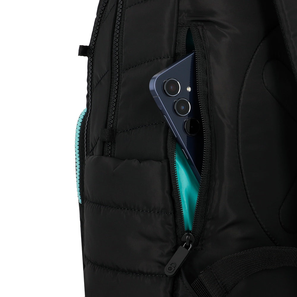 Mochila Para Notebook Mujer 14" Hamilton Negra-Verde