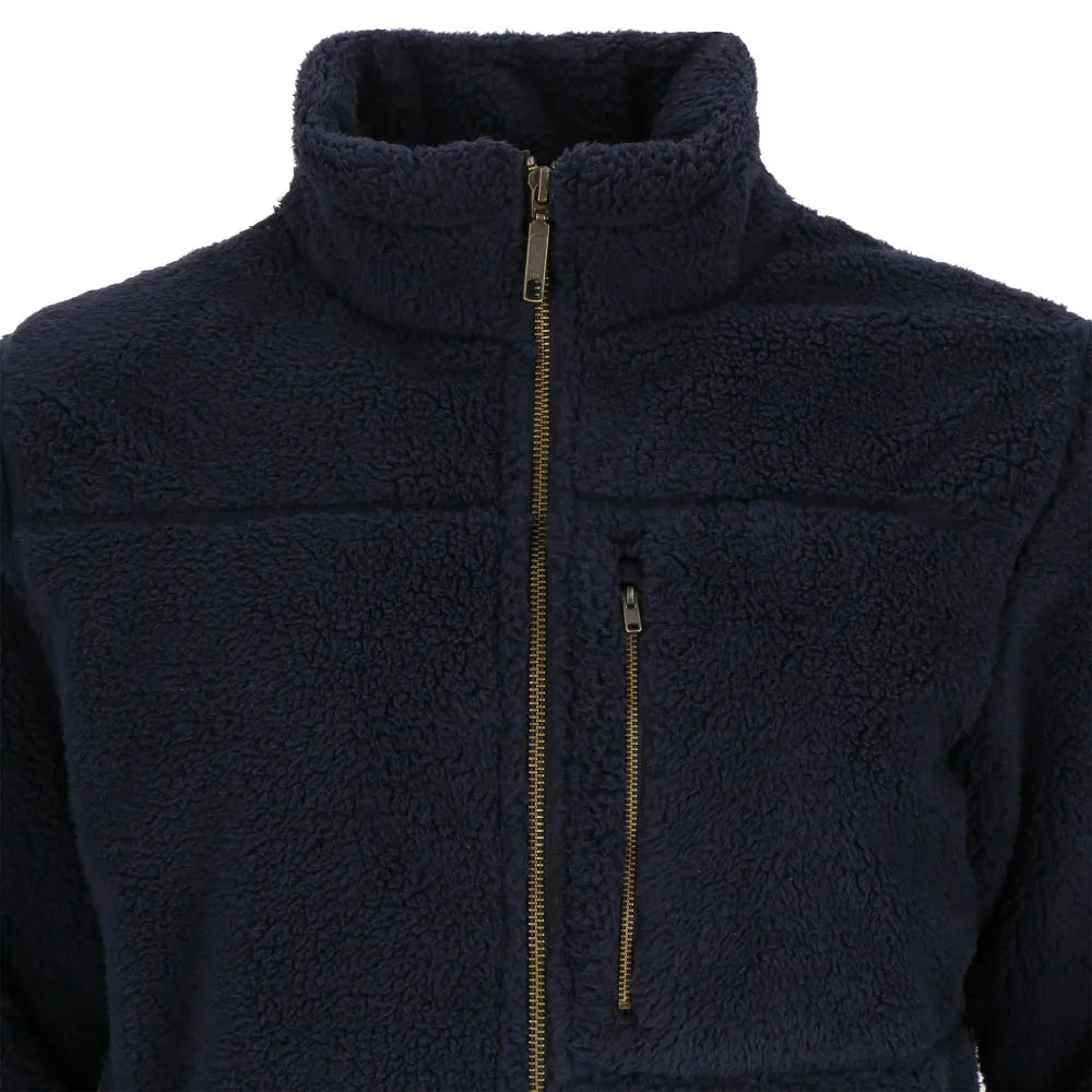 Chaqueta Hombre Peludo Pardo Azul Marino