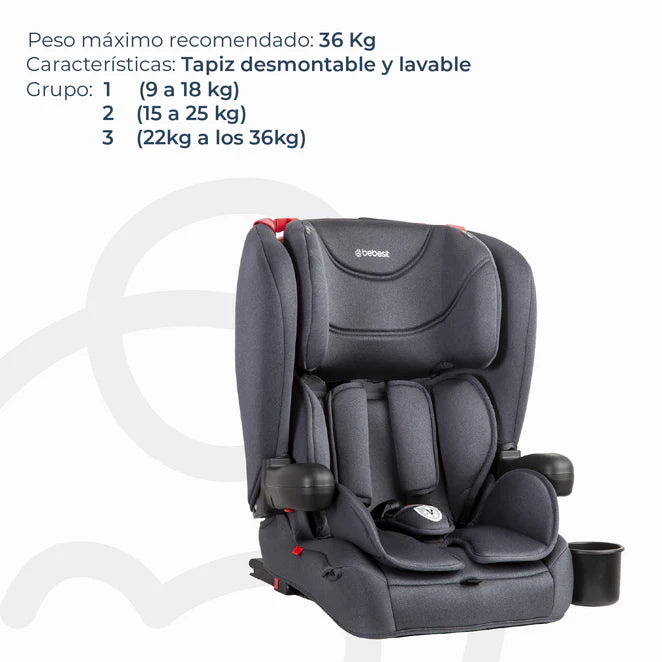 Silla de Auto Butaca SmartFix Isofix Negro