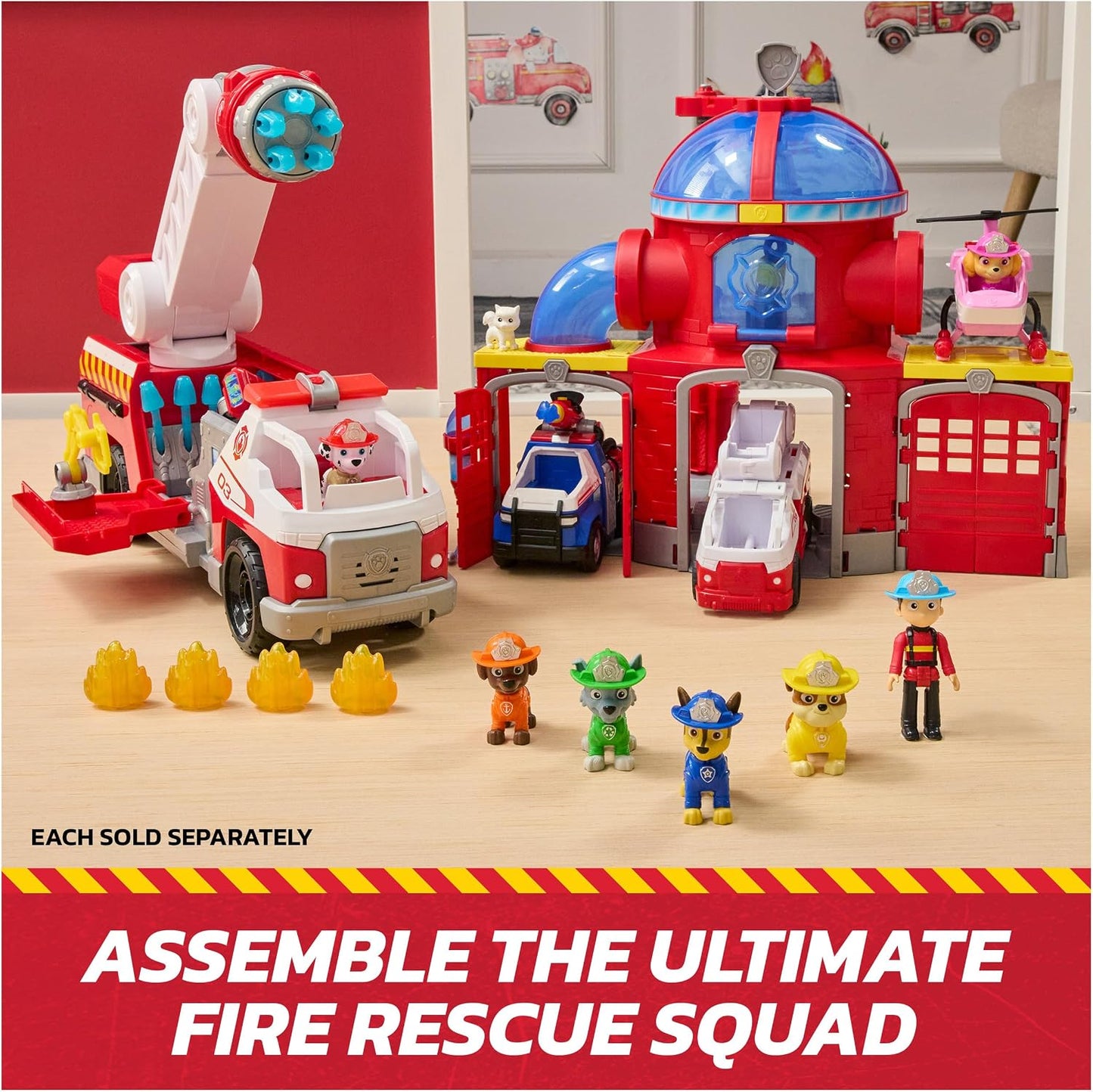 Vehículo De Camión De Bomberos Fire Rescue Marshalls