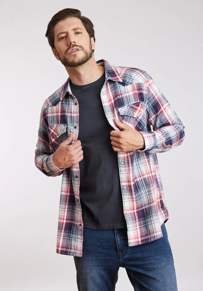 camisa-hombre-western-shirt-red-blue-plaid