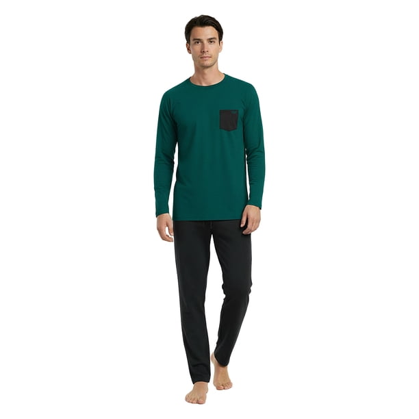Pijama Hombre Invierno Algodón C2 Verde