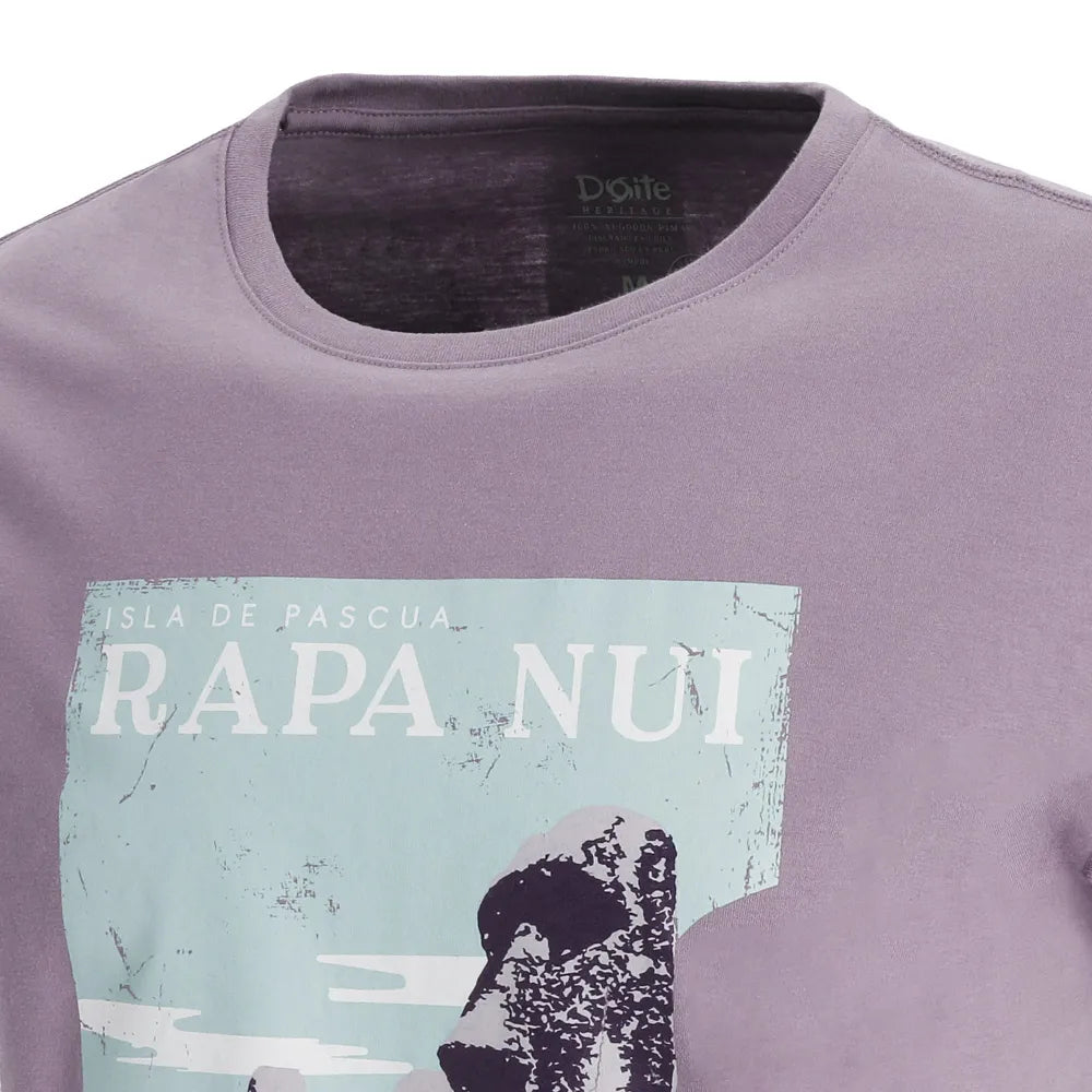 Polera Hombre Manga Corta Rapa Nui Morado