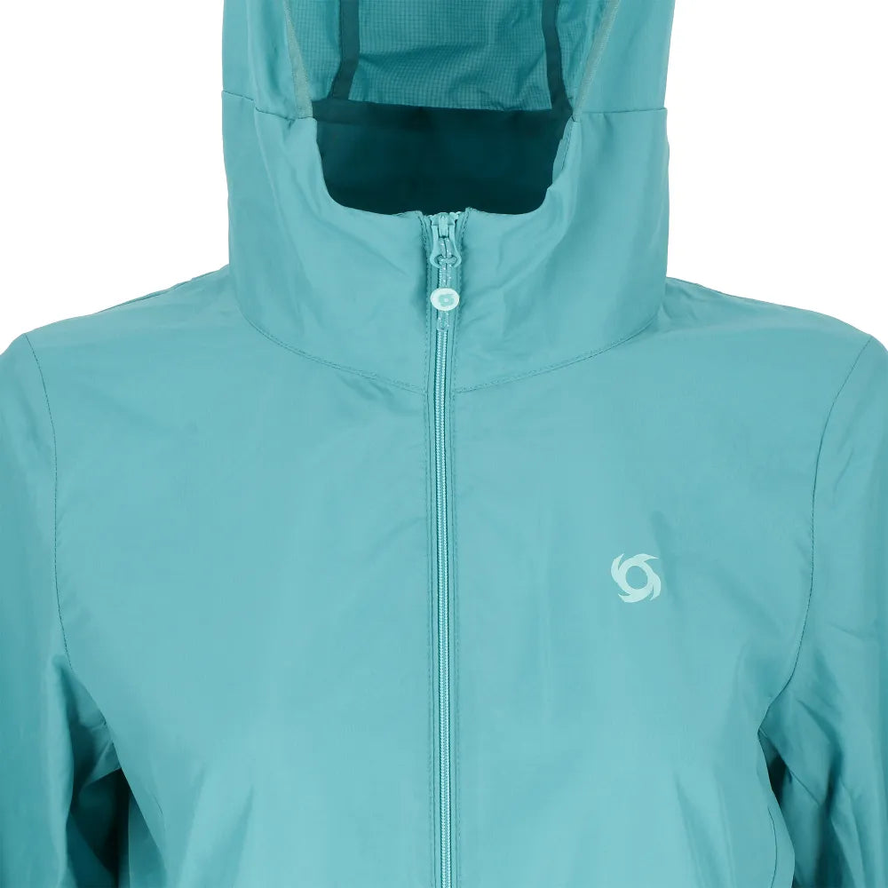 Chaqueta Mujer Compactable Airjkt Hoodie Celeste
