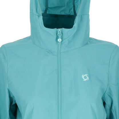 Chaqueta Mujer Compactable Airjkt Hoodie Celeste