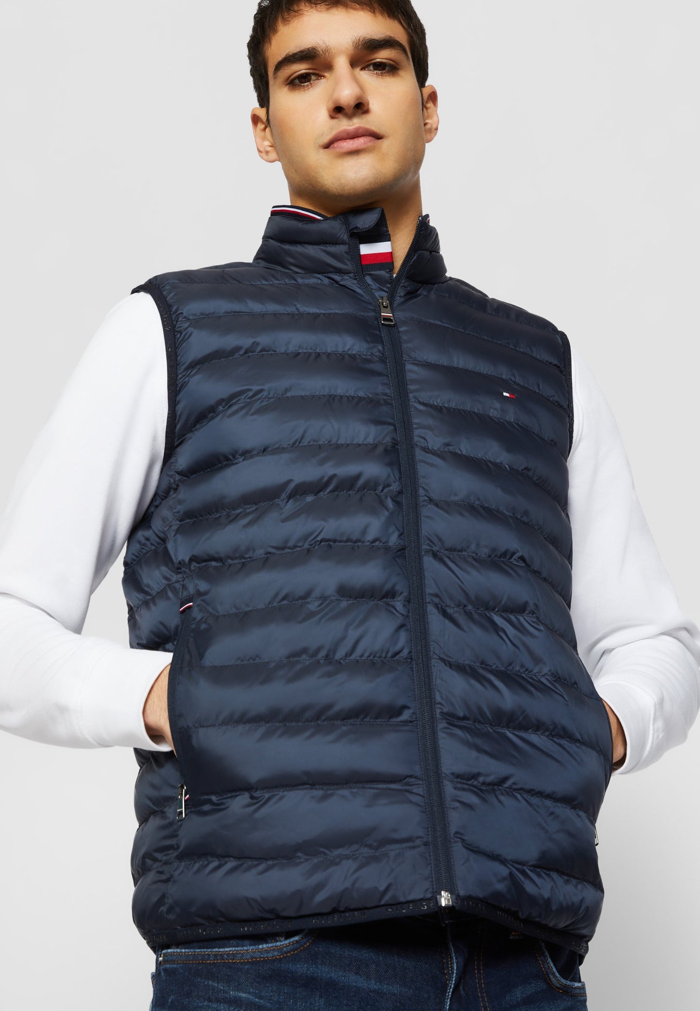 Chaqueta Hombre Warm Packable Padded Gilet Negra