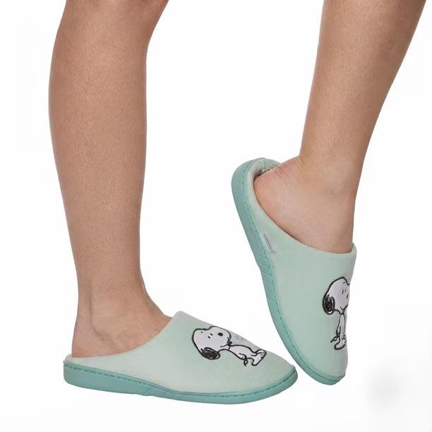 Pantufla Mujer Slipers Snoopy Menta