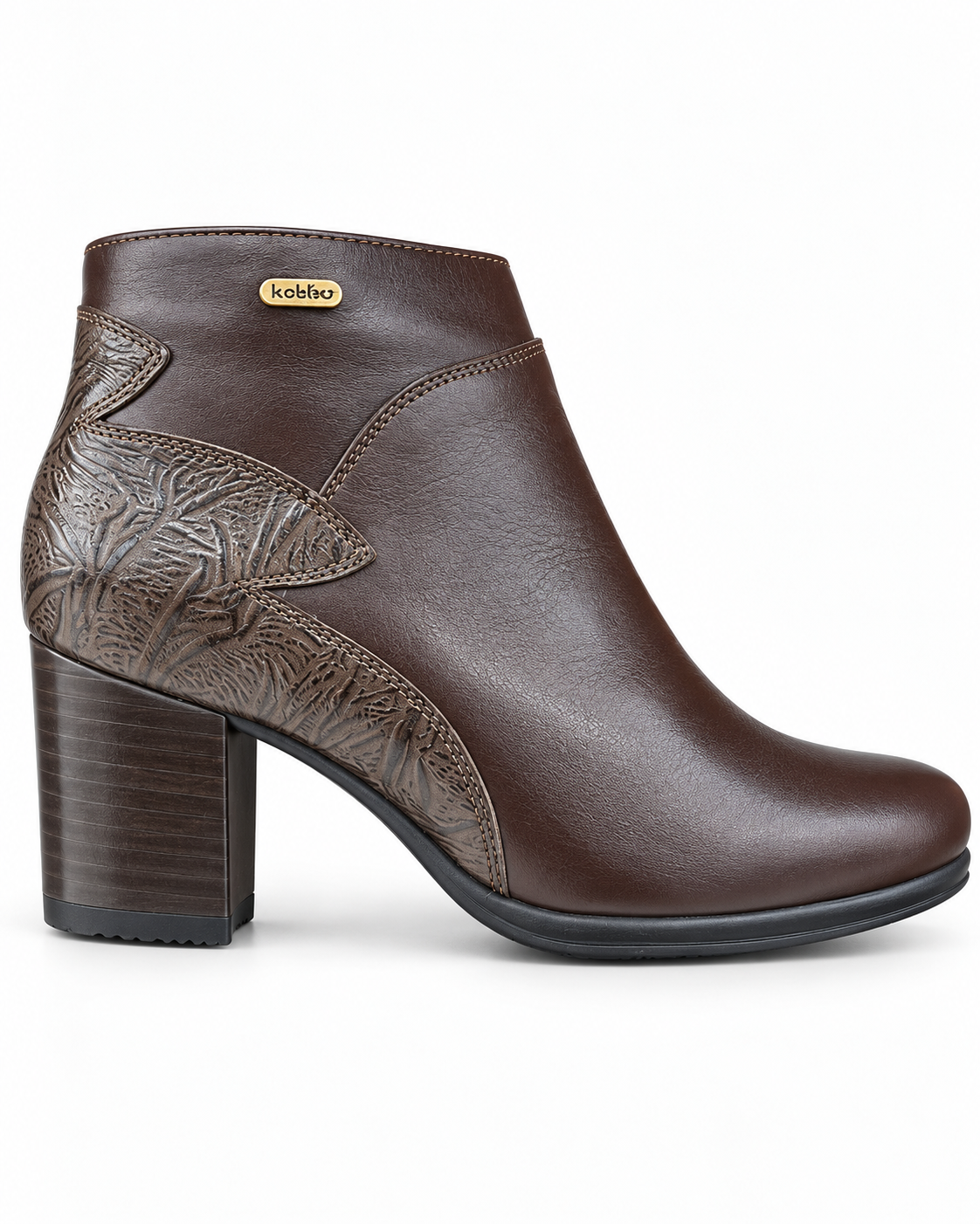 Botin Mujer Cuero Chocolate xcv