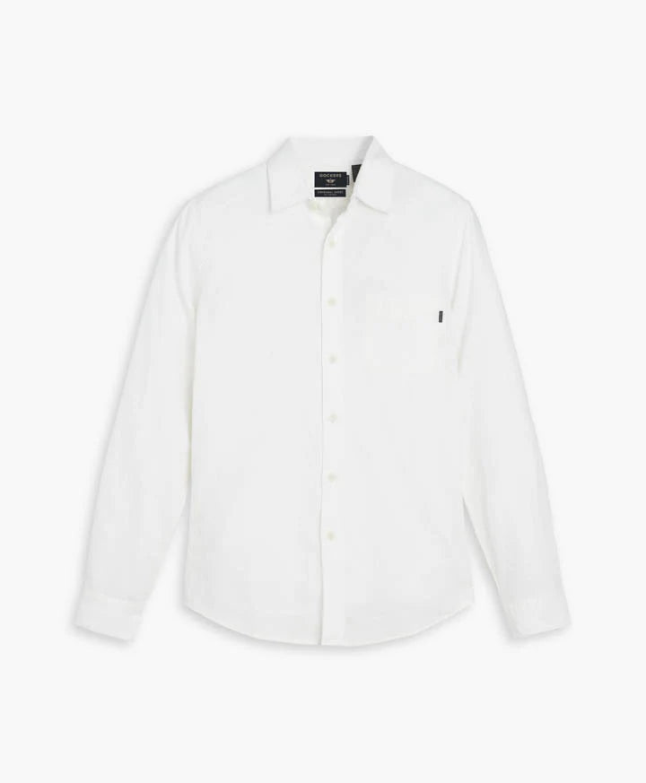 Camisa Hombre Undyed Linen Blanco
