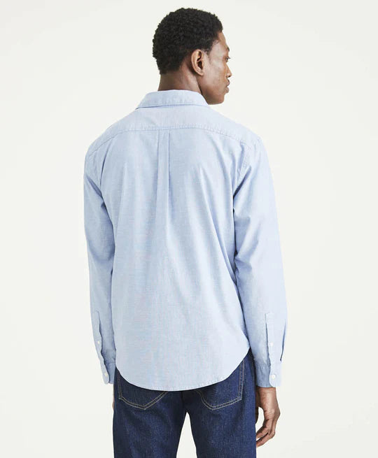 Camisa Hombre Manga Larga Oxford Azul