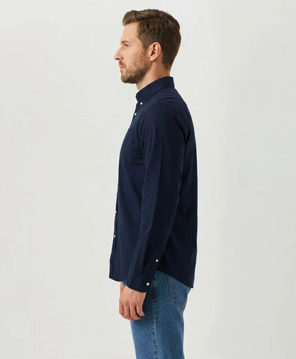 Camisa Hombre Manga Larga Azul