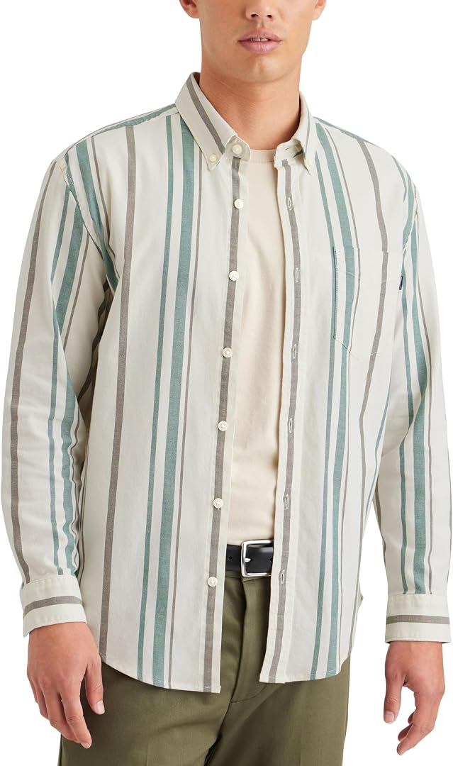 Camisa Hombre Dune Oxford Egret Stripe