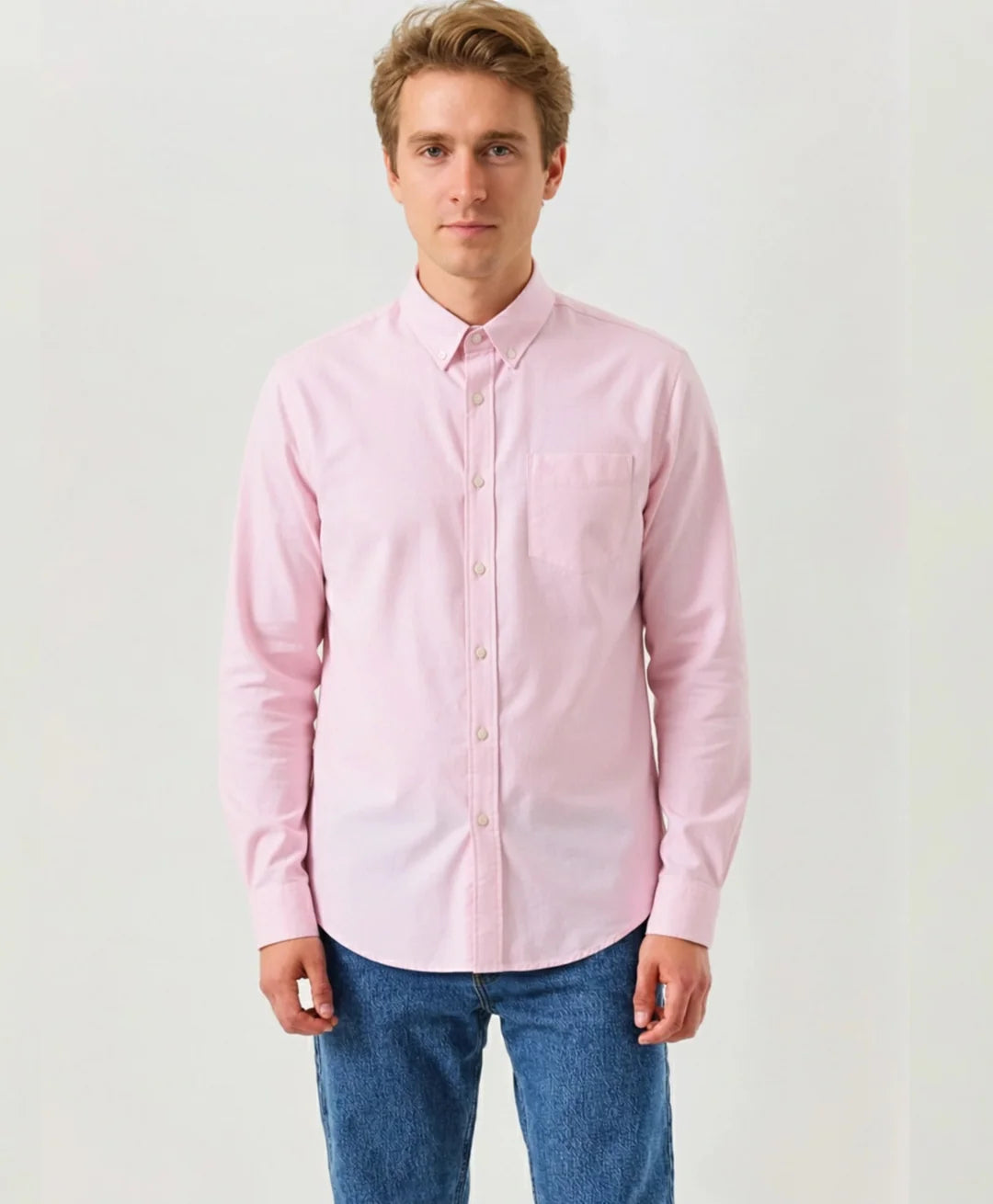 Camisa Hombre Oxford Rosado