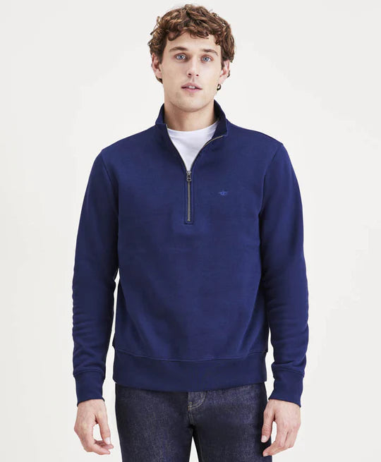Polerón Hombre Cierre 1/4 con Manga Navy