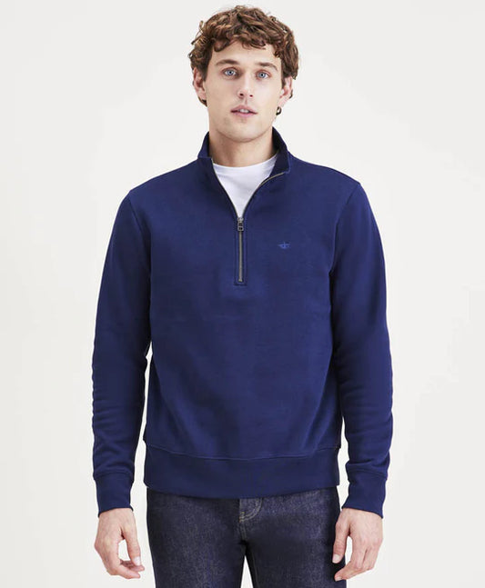 Polerón Hombre Cierre 1/4 con Manga Navy