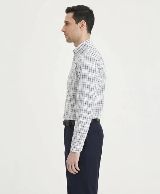 Camisa Hombre Manga Larga Signature Celeste Oscuro
