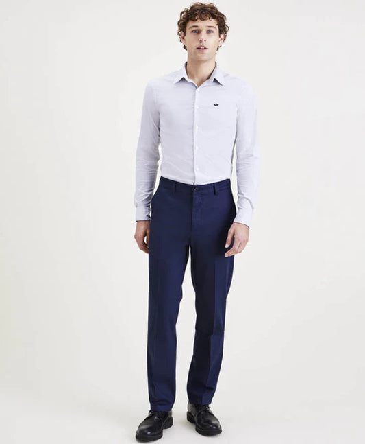 Pantalón Hombre Straight Tela Azul