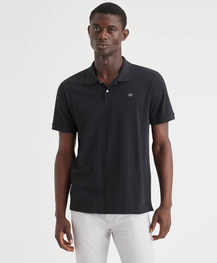 Polera Hombre Polo Pique Negro