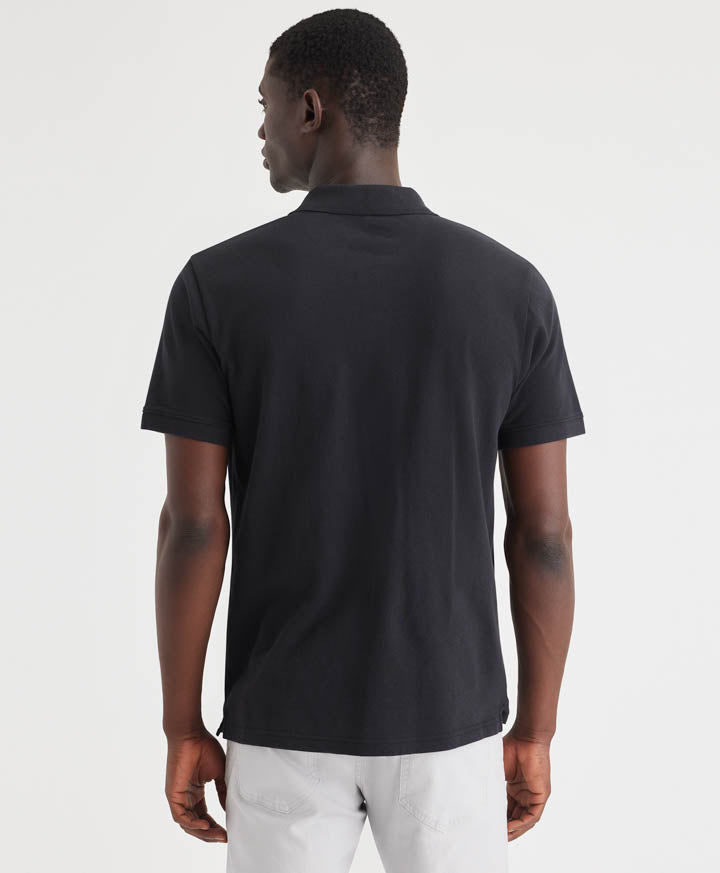 Polera Hombre Polo Pique Negro