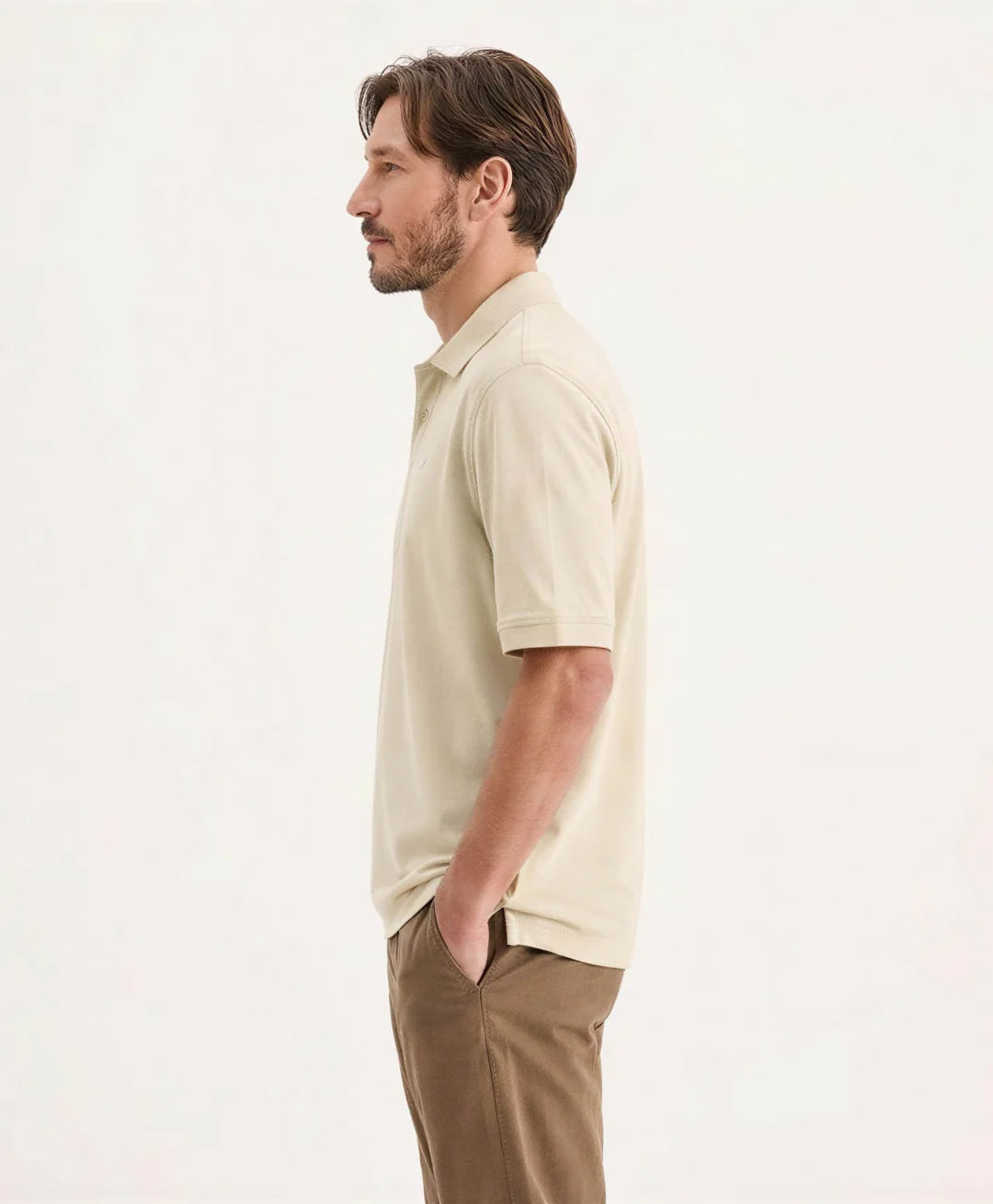 Polera Hombre Polo Pique Khaki