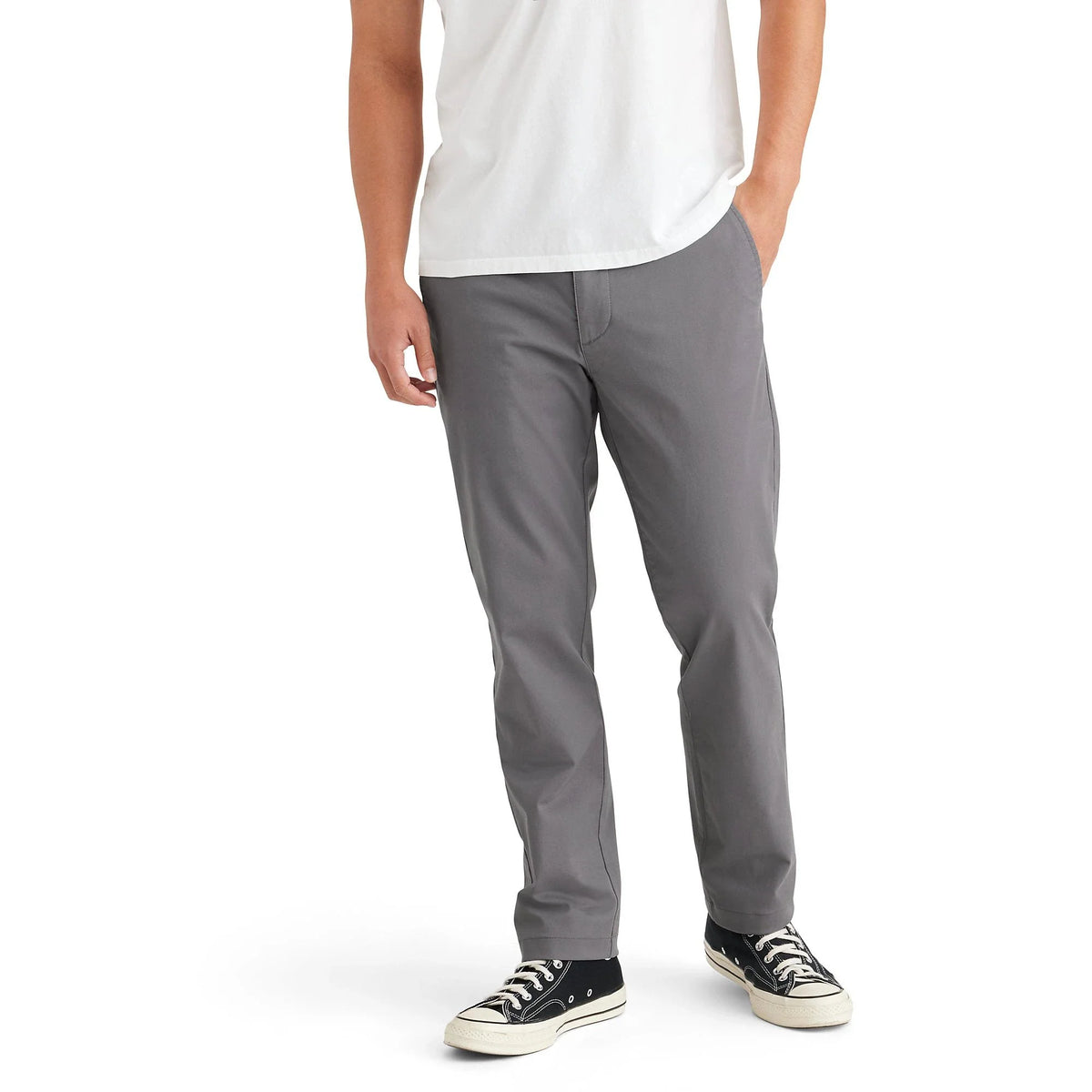 Pantalón Hombre Slim Fit Recto Tiro Medio Grey