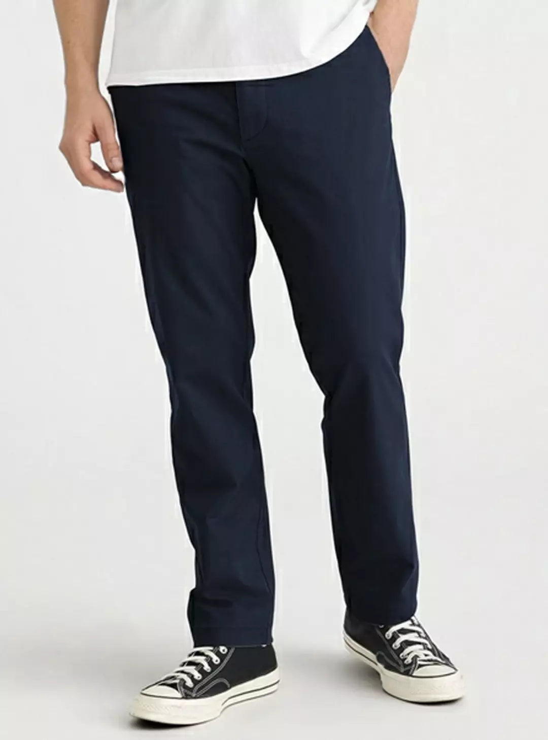 Pantalón Hombre Slim Fit Recto Tiro Medio Azul