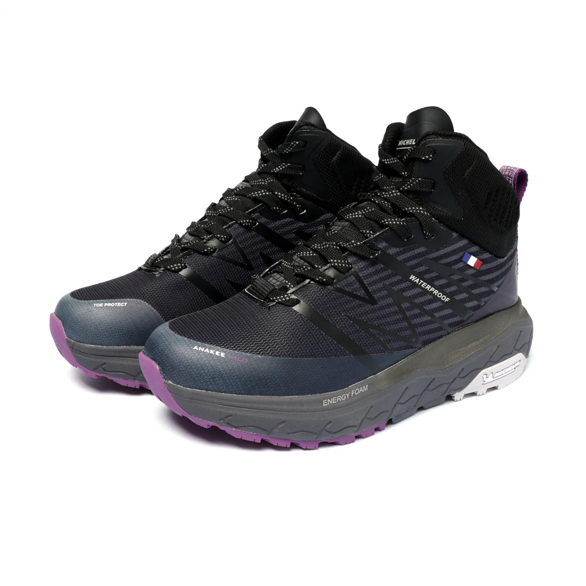 Botín Mujer Outdoor Waterproof Aw04 Negro Morado Michelin Footwear