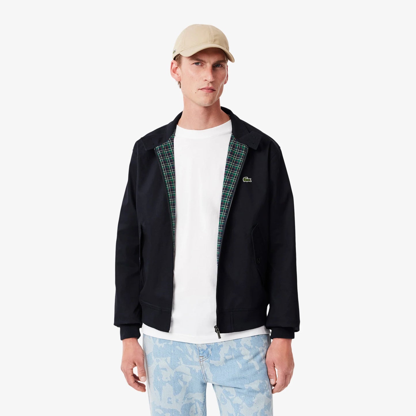 chaqueta-hombre-harrington-de-sarga-hidrófuga-azul-marino