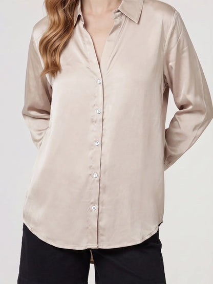 Blusa Manga Larga Mujer Beige
