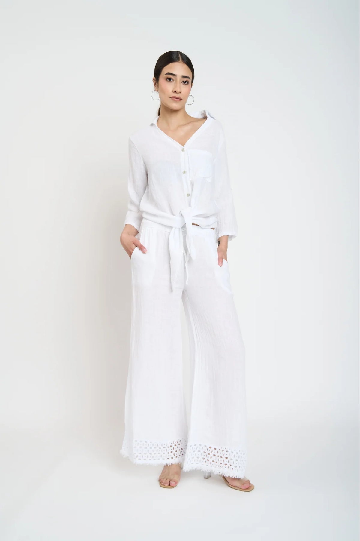 Blusa Mujer Priscila Lino Blanca