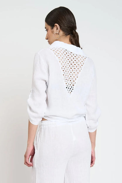 Blusa Mujer Priscila Lino Blanca