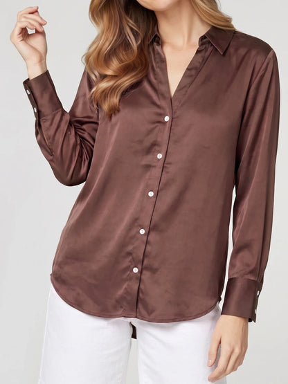 Blusa Manga Larga Mujer Chocolate