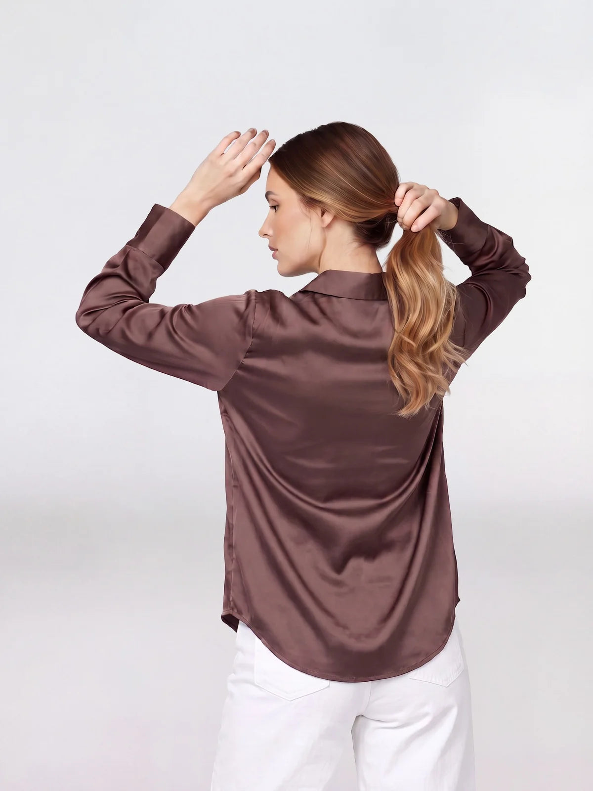 Blusa Manga Larga Mujer Chocolate