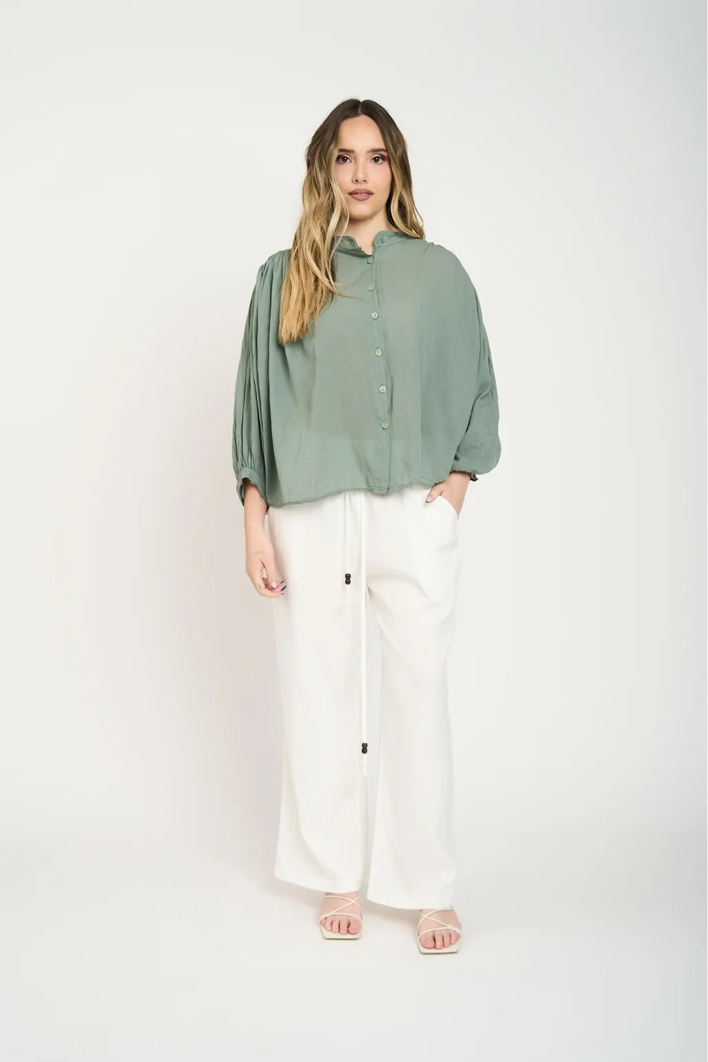 Blusa Manga Larga Mujer Militar