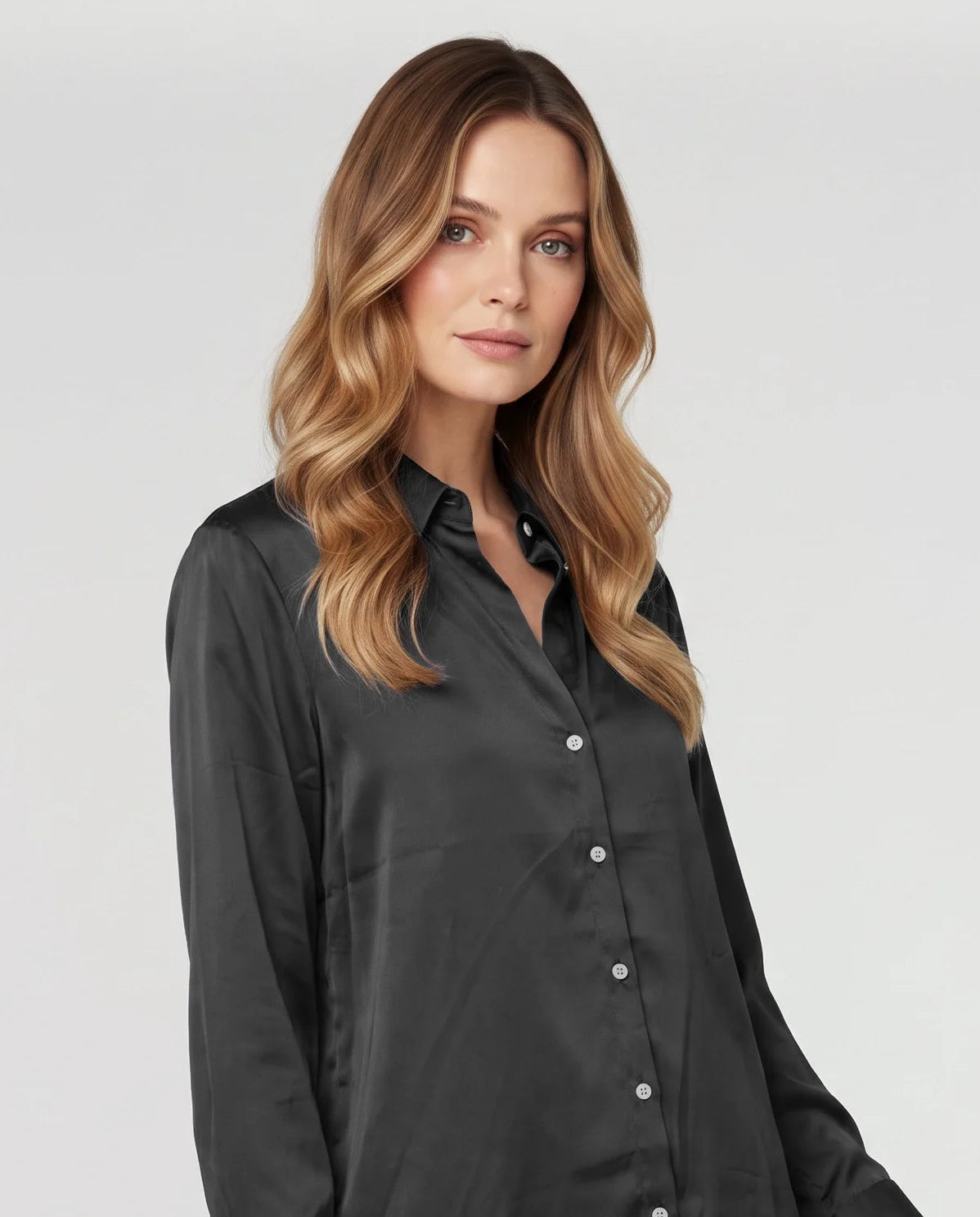 Blusa Manga Larga Mujer Negra