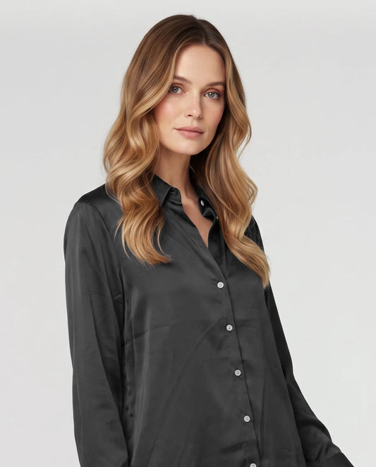 Blusa Manga Larga Mujer Negra