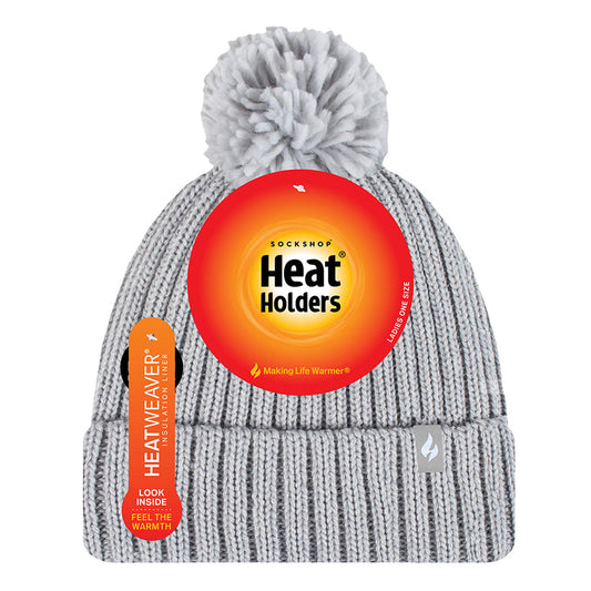 Gorro Mujer Pom Pom Arden Heat Holders Gris