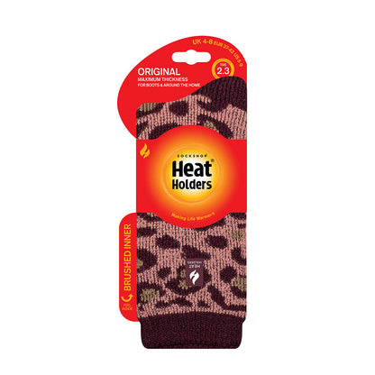 Calcetín Mujer Original Jacquard Heat Holders Burdeo-Rosado